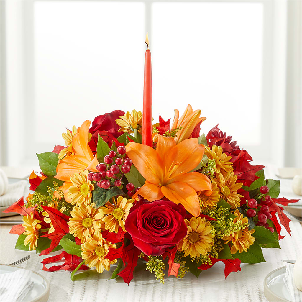 Autumn's Embrace Centerpiece –  Serrano Flowers, Riverside CA