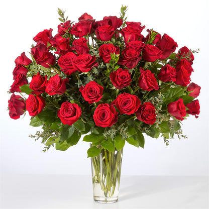 Forever Yours Fifty Stem Red Rose Bouquet –  Serrano Flowers, Riverside CA